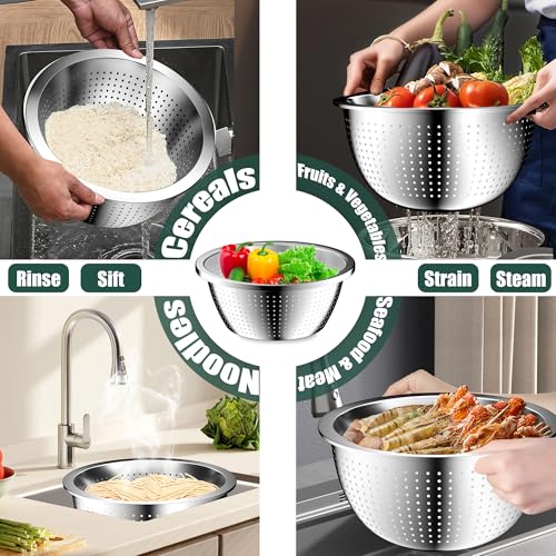 Mixing Bowls with Airtight Lids Set (Black)