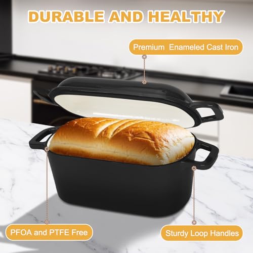 Oval Enameled Cast Iron Dutch Oven with Lid