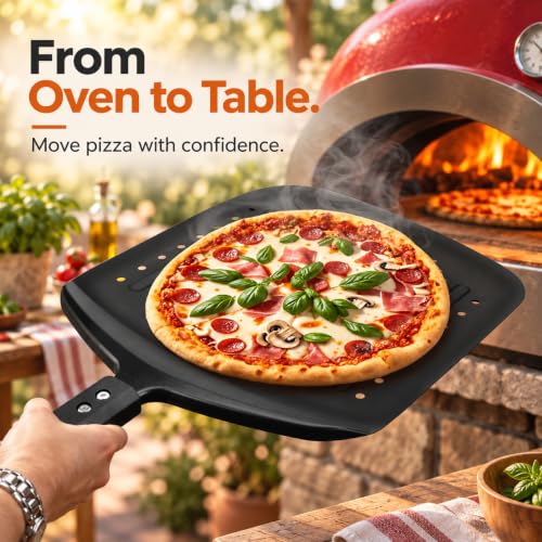 Perforated Pizza Peel 12inch Aluminum Pizza Paddle Spatula Non
