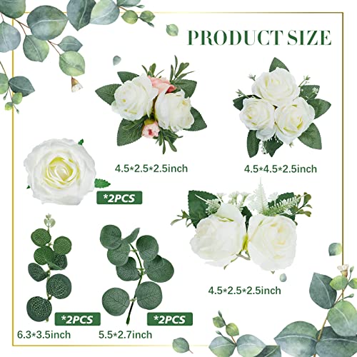 9 Pcs Cake Flower Toppers Floral Wedding Cake Decoration
