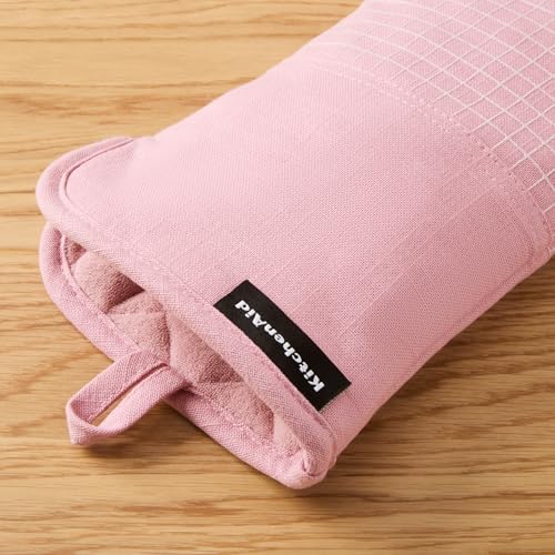 Gourmet Series Gridlines Oven Mitts 2 (Dried Rose)