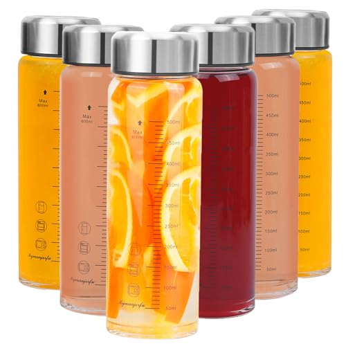 Glass Juice Bottles 4 Pack 12 oz