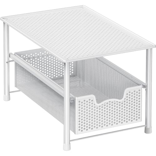 SimpleHouseware Stackable Under Sink Cabinet Sliding Basket Organizer Drawer