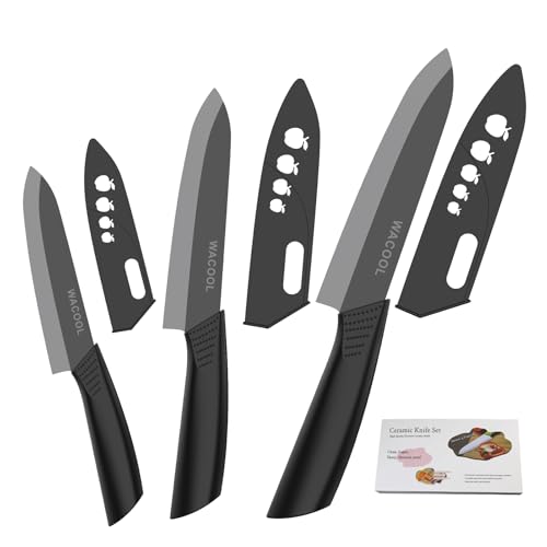 Kitchen Ceramic Knife Set with Sheaths