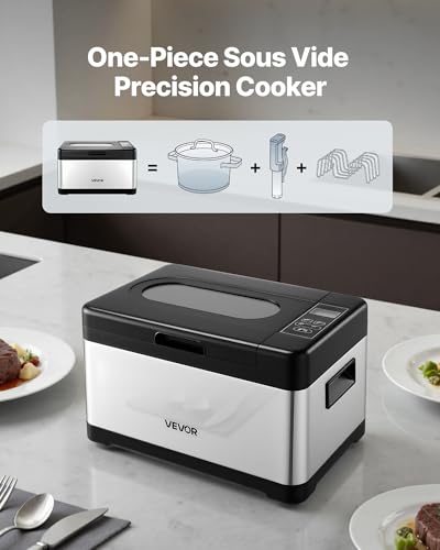 Sous Vide Cooker (14.8 x 10.08 x 8.9 inch / 376 x 256 x 226 mm / All-in-One Design)