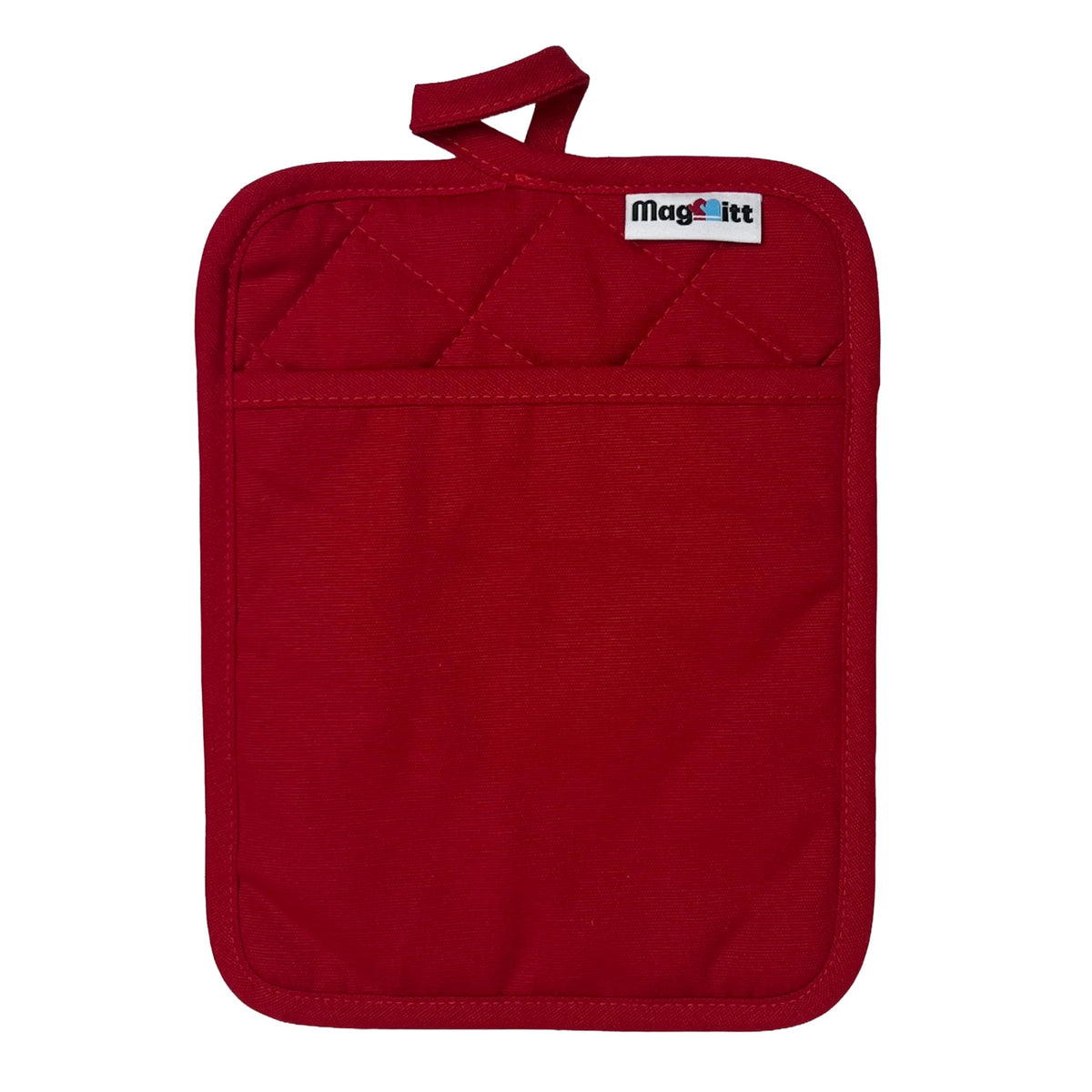Magnetic Oven Mitts & Pot Holder 3 Pc Set (Cherry Red)
