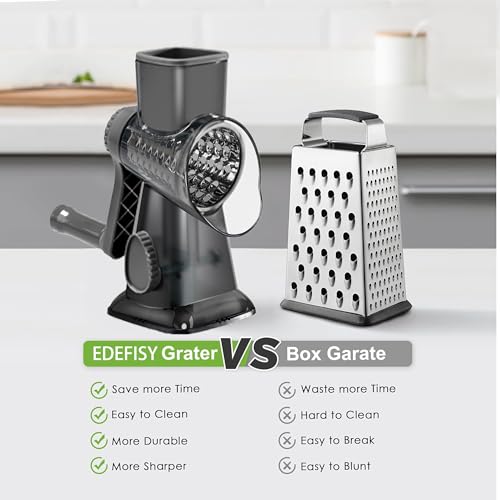 Cheese Grater Hand Crank Rotary Cheese Grater with Handle