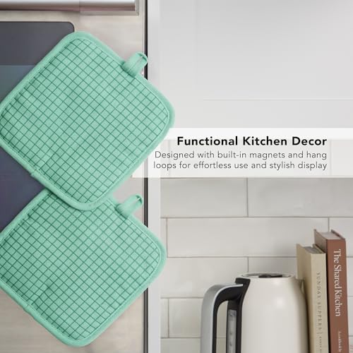Gourmet Series Gridlines Pot Holders 2 (Spearmint)