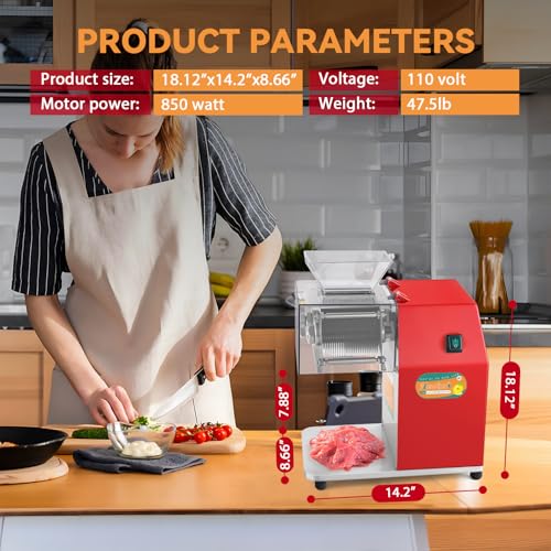 850W Commercial Meat Cutter Machine (Meat thickness: 3.5mm)
