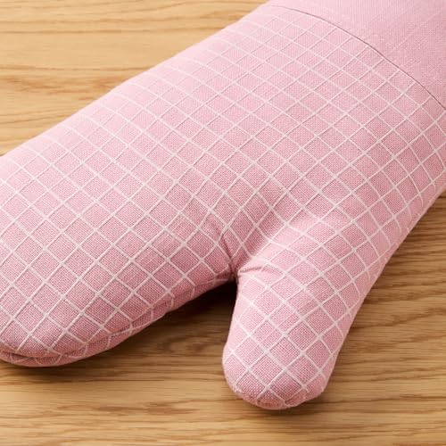 Gourmet Series Gridlines Oven Mitts 2 (Dried Rose)