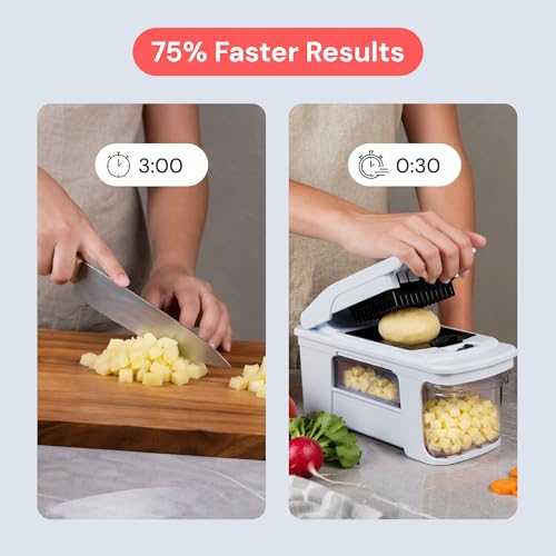 Pro XL Vegetable Chopper & Mandoline Slicer (White / 4 in 1)