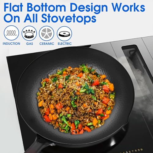 12.5 Inch Carbon Steel Wok For Electric