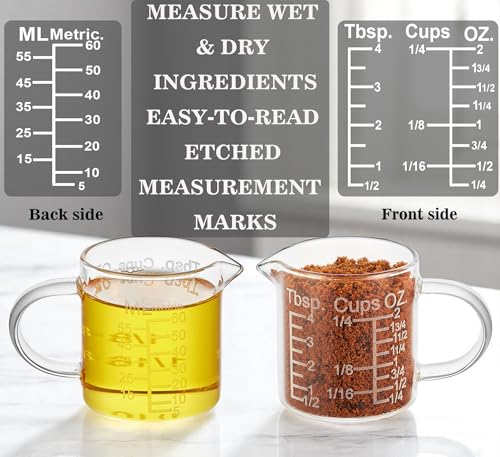 Ackers Etched Graduated Glass Measuring Cup