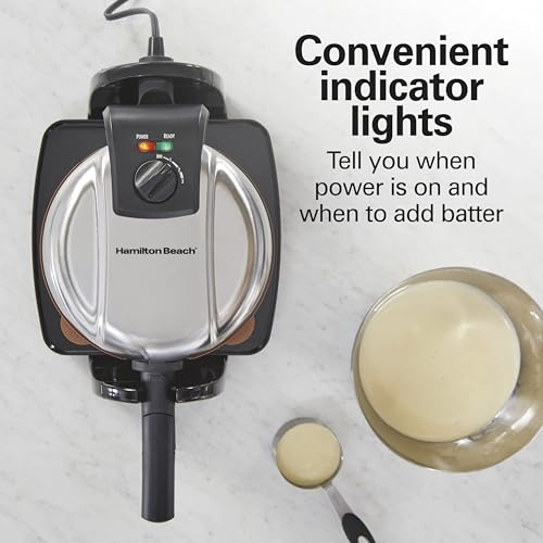 26031 Belgian Waffle Maker with Removable Nonstick Plates