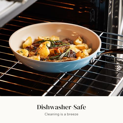 Skillets and Frying Pans Non Stick Pan Sets for Cooking 8" (Sea Salt Blue / 8+9.5+11 Inch)