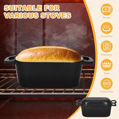 Oval Enameled Cast Iron Dutch Oven with Lid