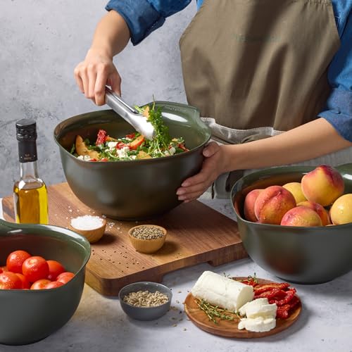 Universal Nesting Plastic Mixing Bowls (Evergreen / Set of 3)