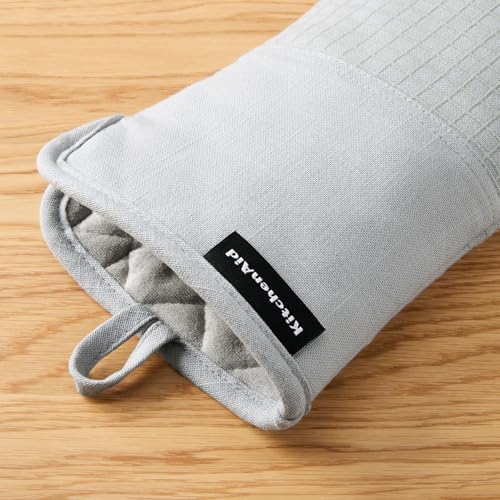 Gourmet Series Gridlines Oven Mitts 2 (Matte Grey)