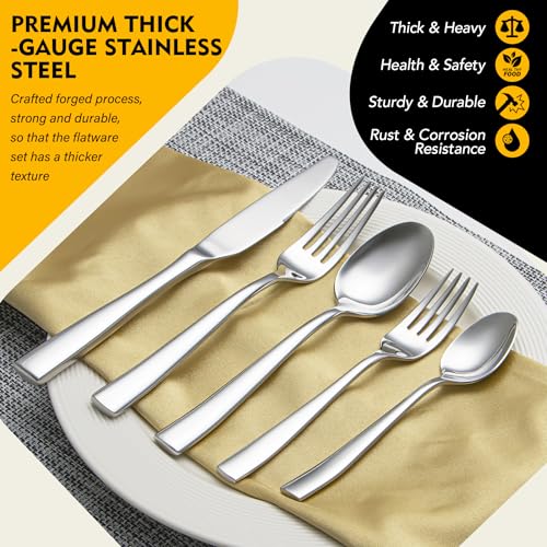 Heavy Duty Silverware Set for 8
