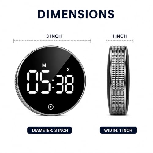 Magnetic Digital Timers (Silver)