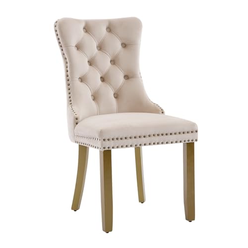 Velvet Upholstered Dining Chairs Set
