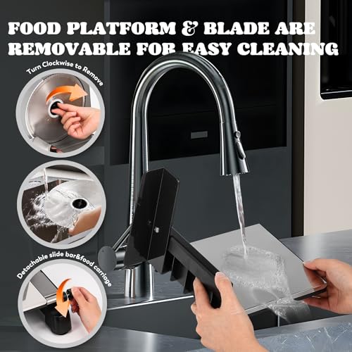 Electric Meat Slicer Food Slicer with Removable 7.5" Stainless Steel Blade