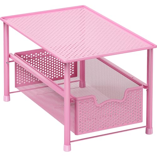 SimpleHouseware Stackable Under Sink Cabinet Sliding Basket Organizer Drawer