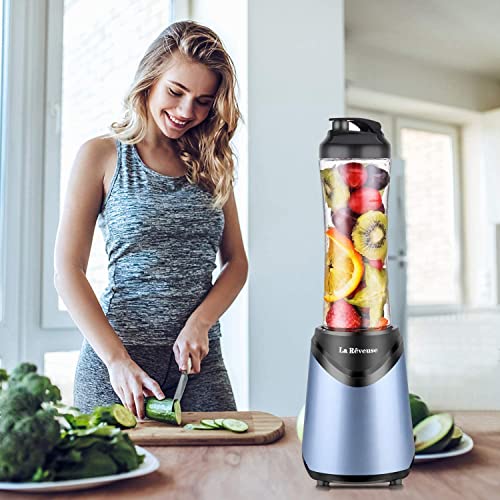 Smoothies Blender Personal Size 300 Watts with 18 oz BPA Free Portable Travel Sports Bottle