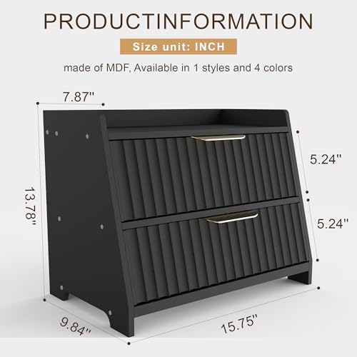 Large Bread Box for Kitchen Counter (Black)