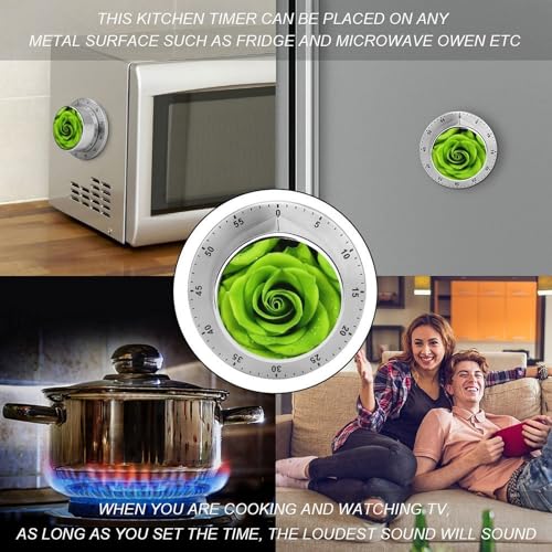 Green Rose Kitchen Timer (One Size / Green Rose)