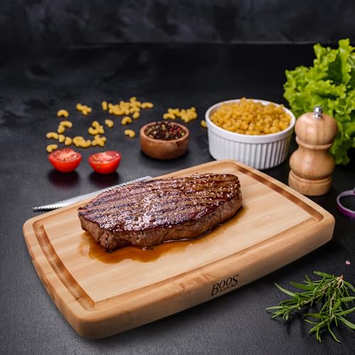CB Series Rectangular Wooden Maple Cutting Board 20”x14” (20"L x 14"W)