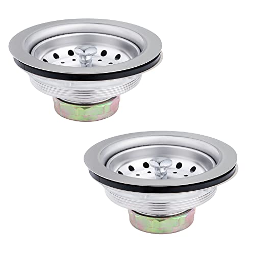 2 Pack Kitchen Sink Basket Strainer and Stopper