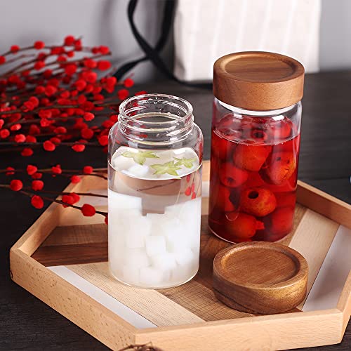 glass jar with colour screw lid