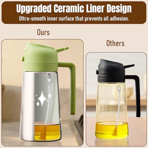Oil Sprayer and Pourer (Stainless steel-Green)