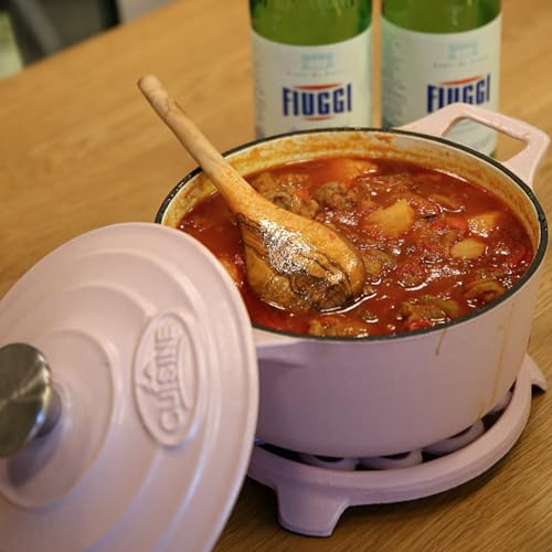 La Cuisine Enameled Cast Iron Dutch Oven (3.7 QT Round / Pink)