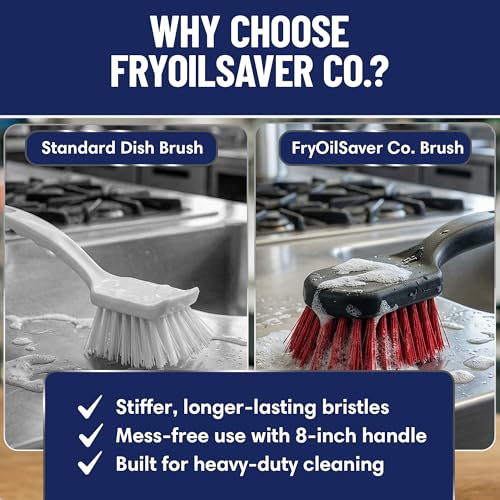 Deep Fryer Cleaning Brush by FryOilSaver Co