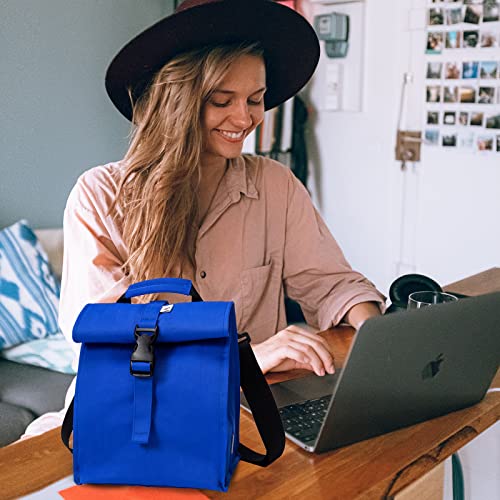 Insulated Lunch Bag Rolltop Lunch Box Tote Bag for Women