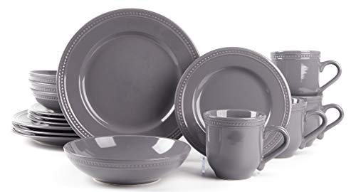 HomeVSS Piece Pearl Dots Stoneware Dinnerware Set