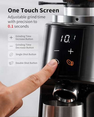 64mm Flat Burr Coffee Grinder (Black)