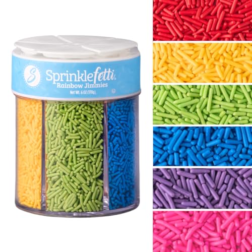 Sprinkles 6 Cell Edible Sprinkle Mix Jimmies Perfect for Cake Decorations Baking Ice Cream Cookies Cupcake Topper