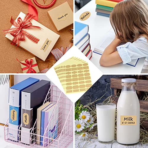 Fancy Shape Kraft Label Stickers
