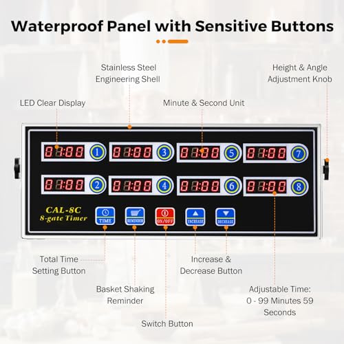 8 Channel Digital Kitchen Timer