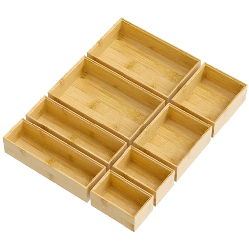 Bamboo Drawer Organizer Set