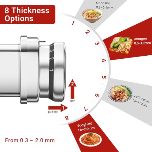 Pasta Maker Attachment for All KitchenAid Stand Mixer