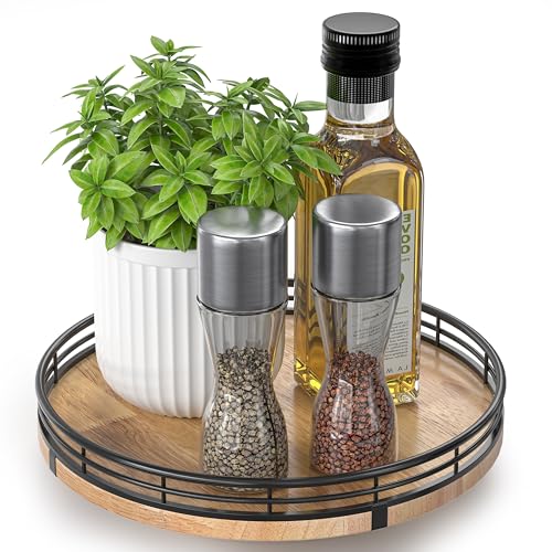 Lazy Susan Wooden Organizer for Table Top