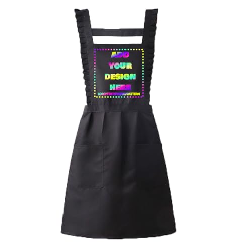 Personalized Custom Aprons Custom Adjustable Kitchen Cooking Aprons Hair Stylist Cafe Work Aprons For Men And Women