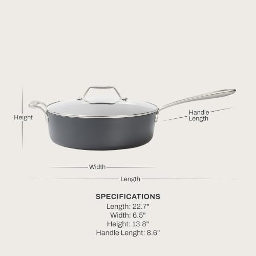 HA1 Ceramic Nonstick 6 Qt. Sauté Pan with Lid (6 Qt Sauté Pan with Lid)