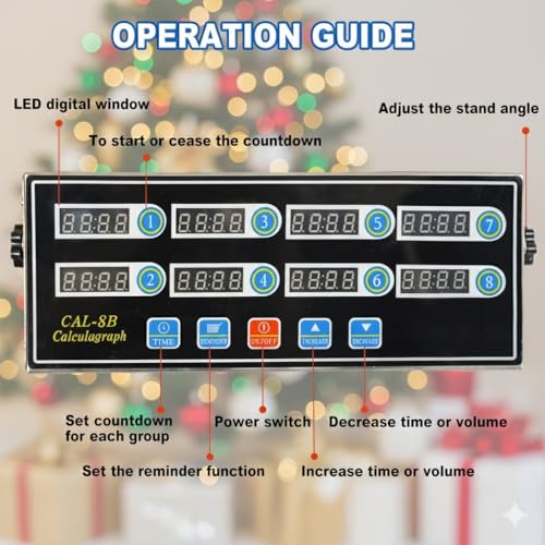 Commercial 8 Channels Digital Kitchen Timer (8 Channel)