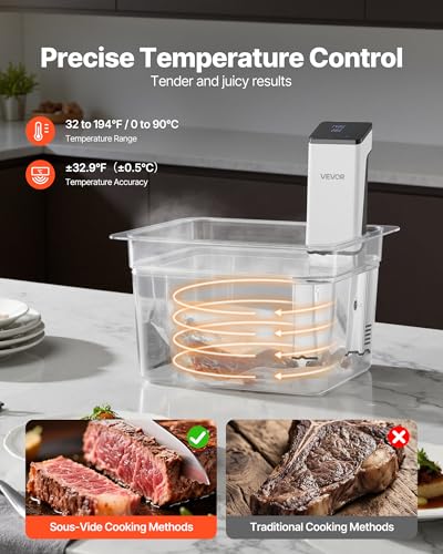 Sous Vide Precision Cooker (3.03 x 3.11 x 12.48 inch / 77 x 79 x 317 mm / Square Shape)