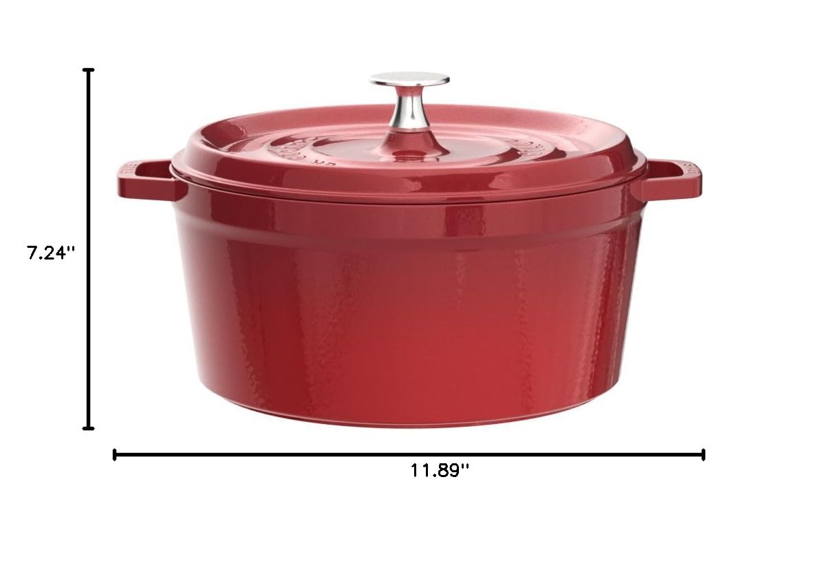 Cast Iron Dutch Oven 5 (5-qt Tall / Cherry)